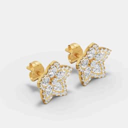 Petal Glow Diamond Studs - View 2