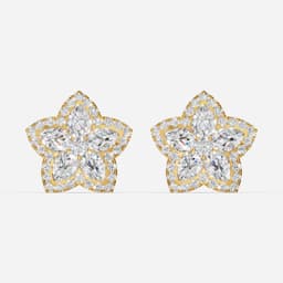 Petal Glow Diamond Studs - View 1