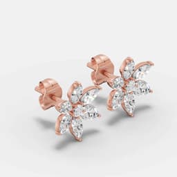 Azure Bloom Studs - View 2