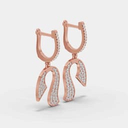 Radiant Arc Diamond Earrings - View 2