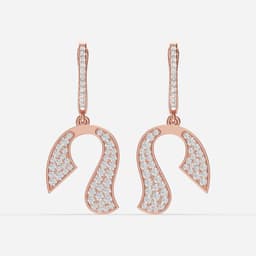 Radiant Arc Diamond Earrings - View 1