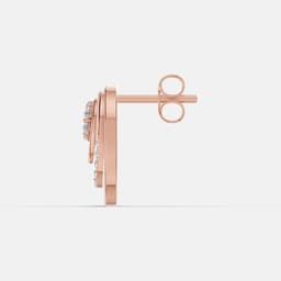 Oval Bloom Diamond Studs - View 4