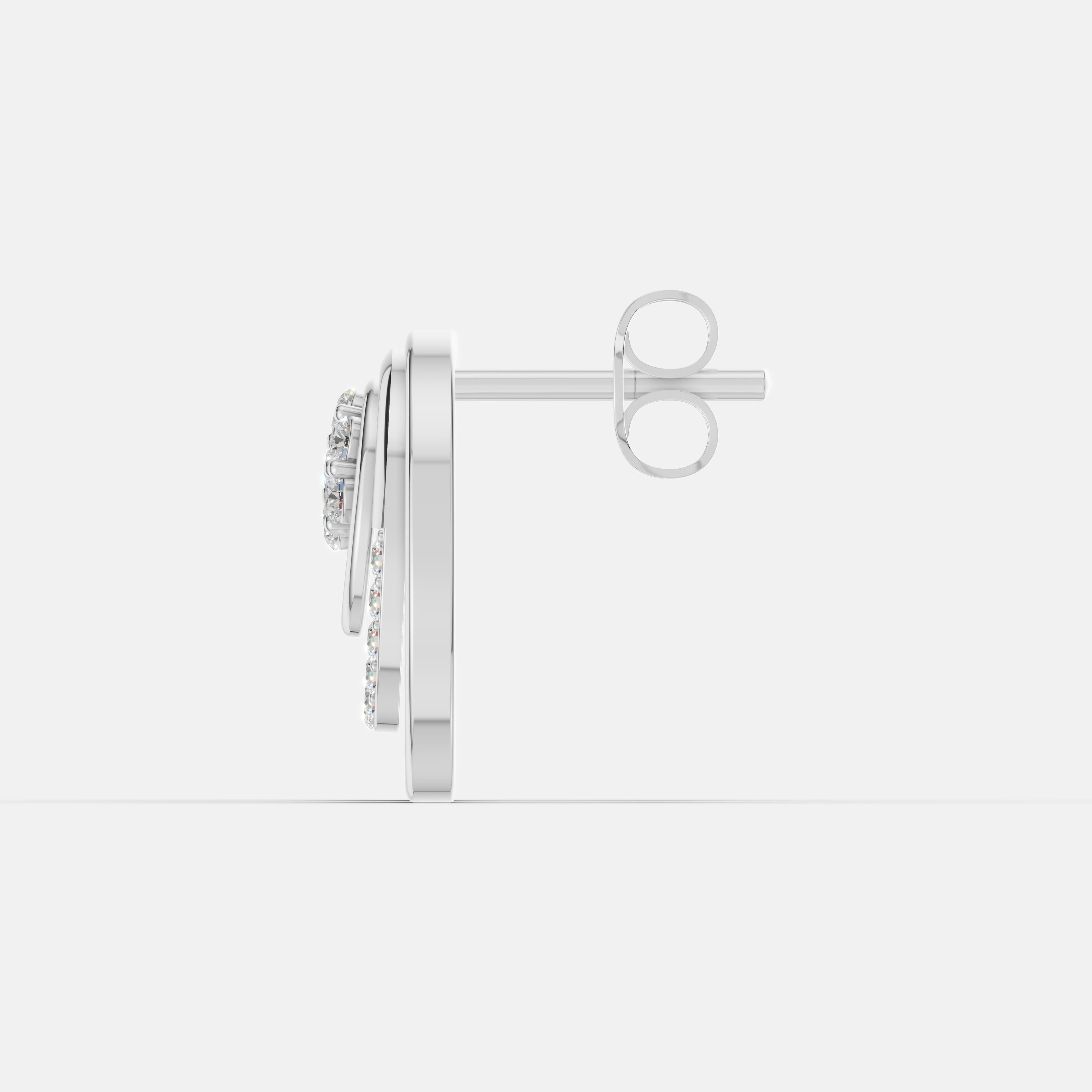 Oval Bloom Diamond Studs - 4