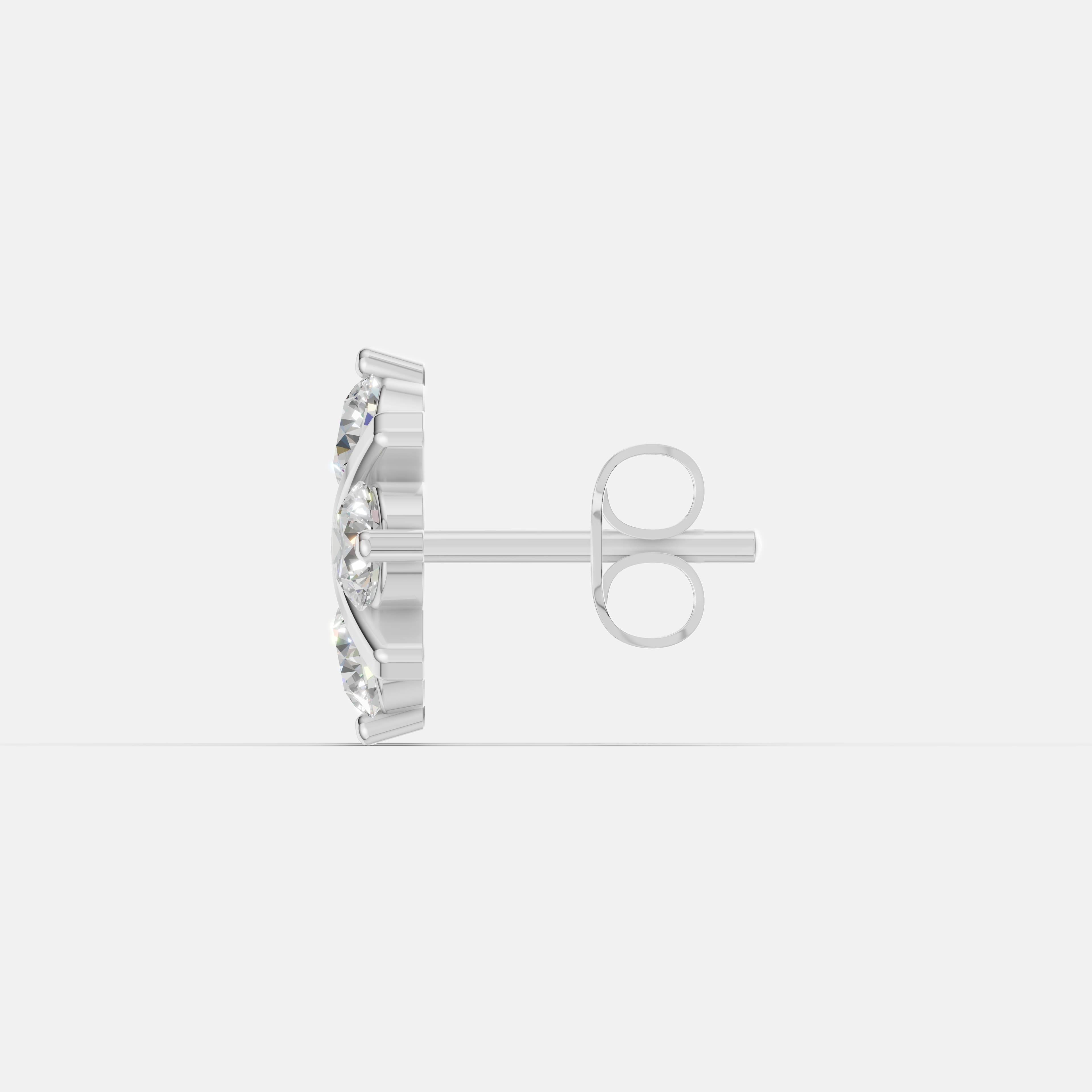 Stellar Cross Diamond Studs - 4