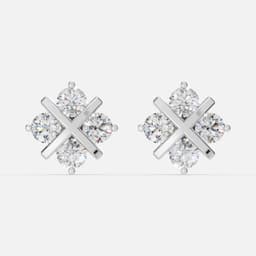 Stellar Cross Diamond Studs - View 1