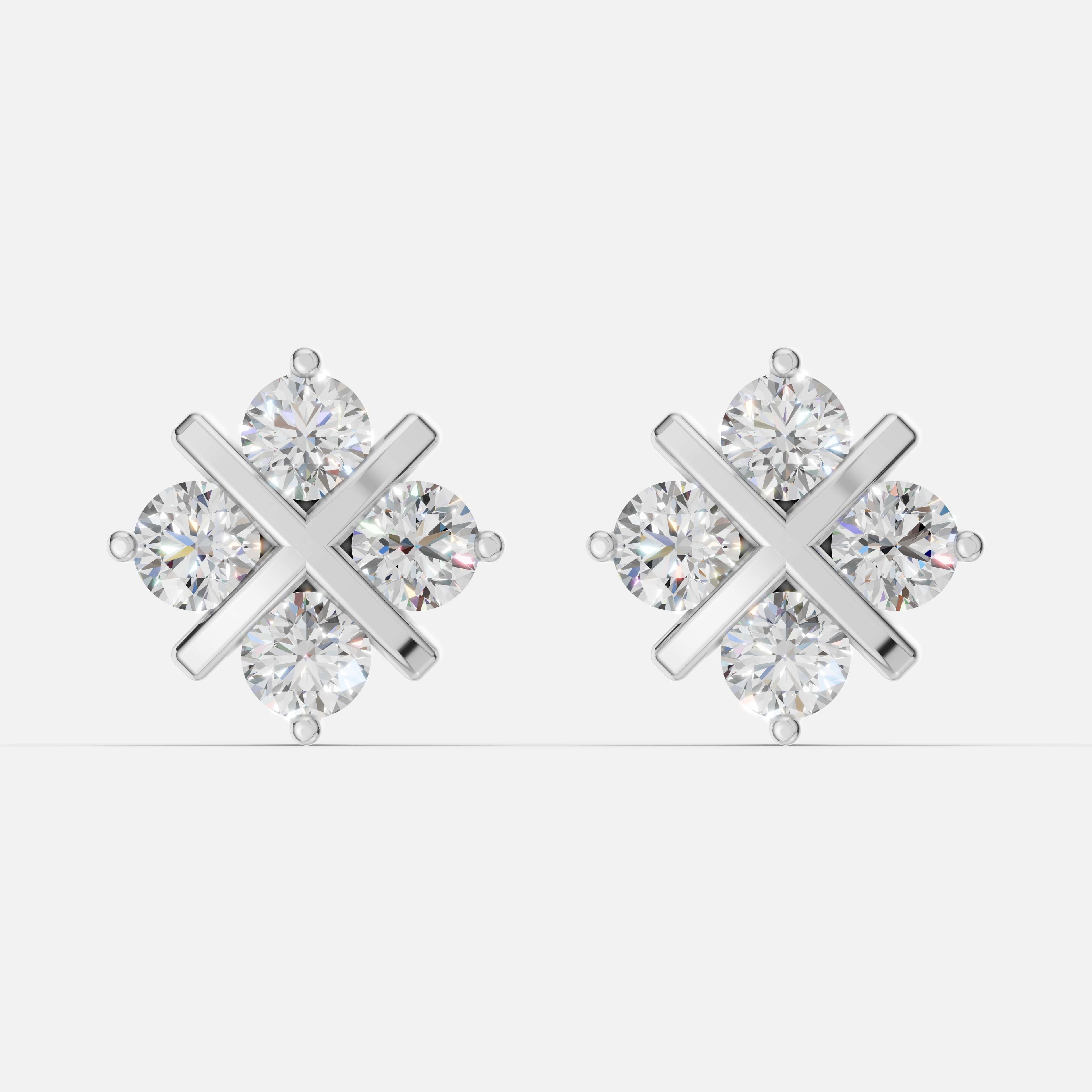 Stellar Cross Diamond Studs