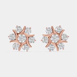 Celeste Bloom Diamond Studs - View 1