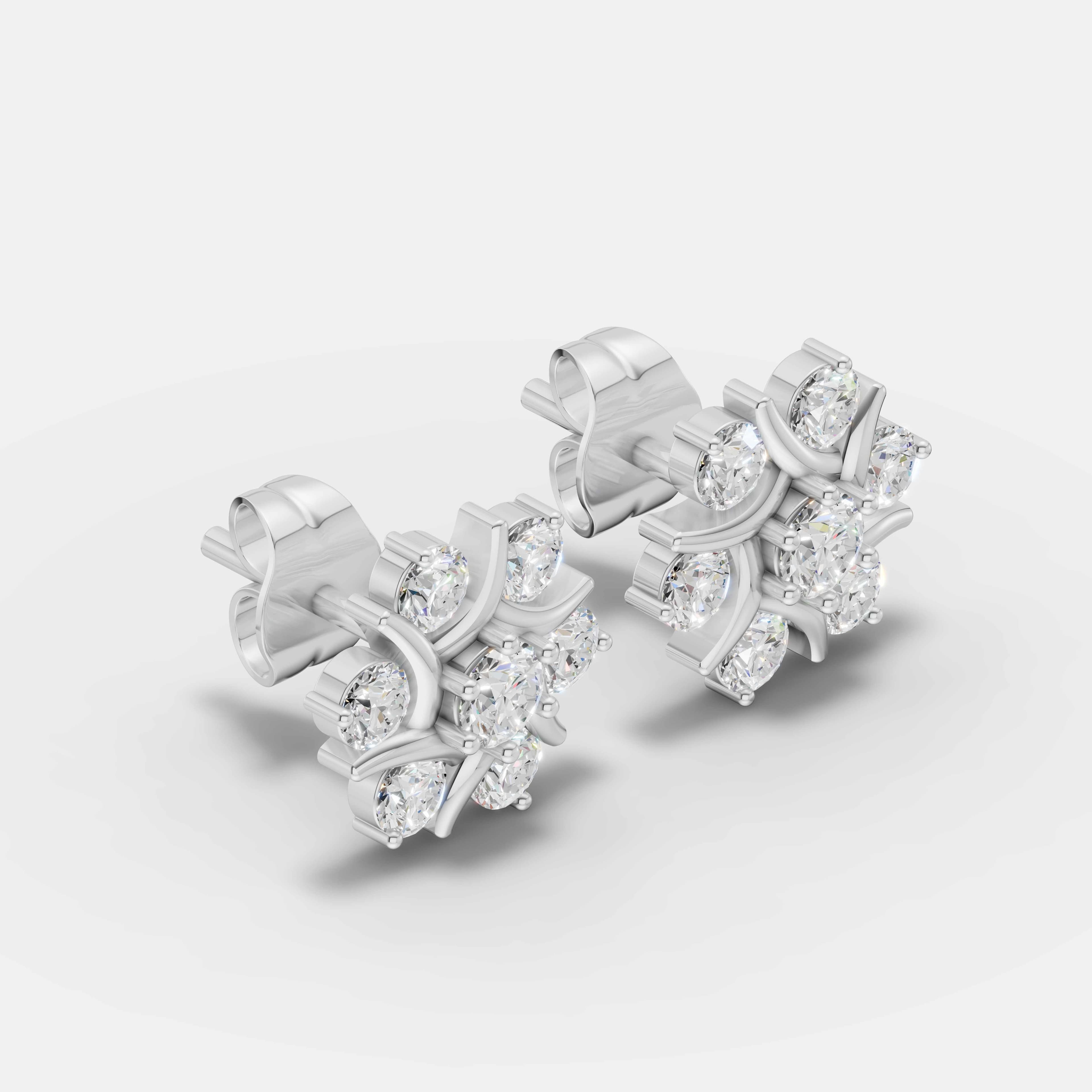 Celeste Bloom Diamond Studs - 2