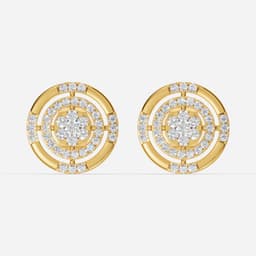 Noor Round Diamond Studs - View 1