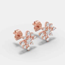 Snowflake Diamond Studs - View 2