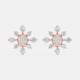 Snowflake Diamond Studs - View 1
