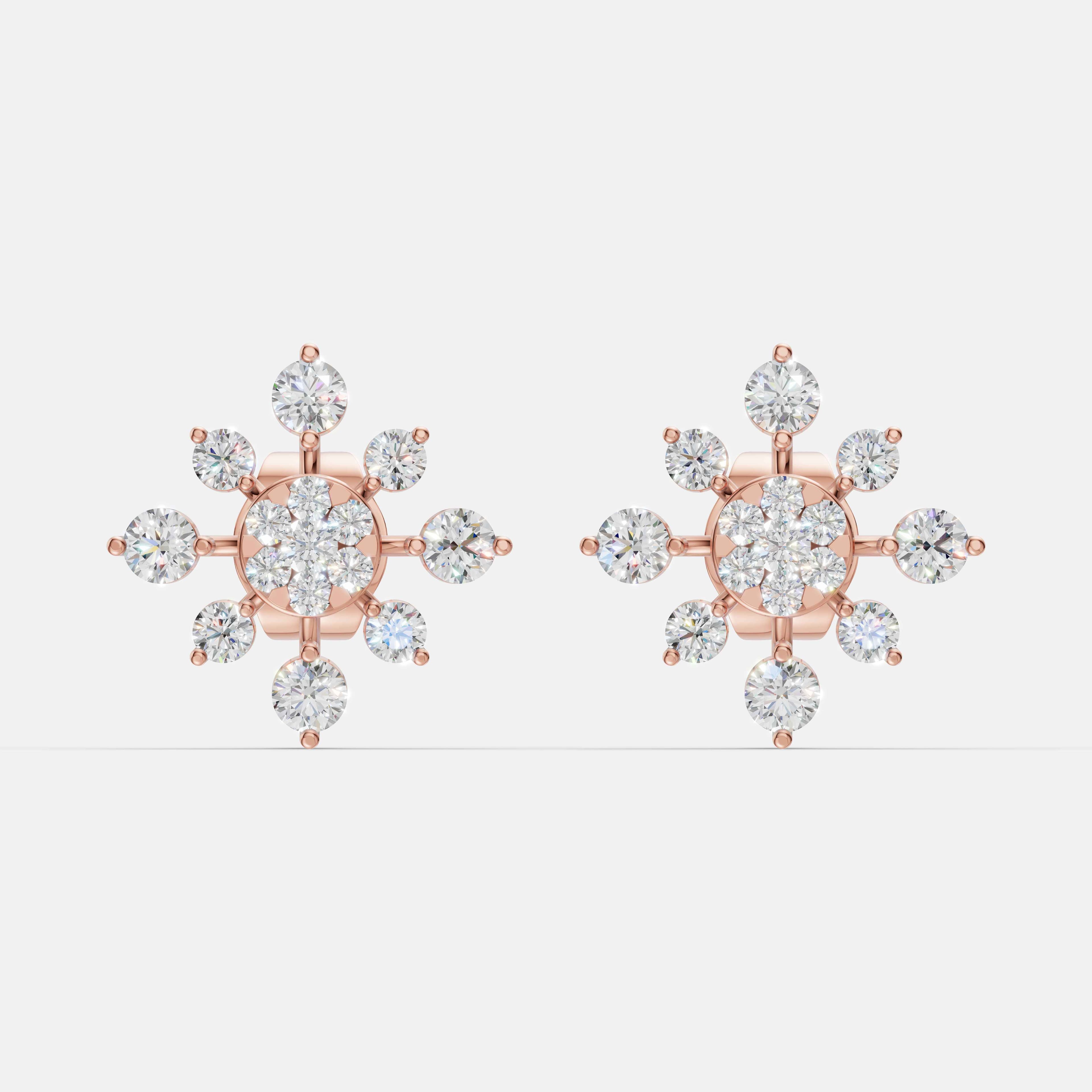 Snowflake Diamond Studs