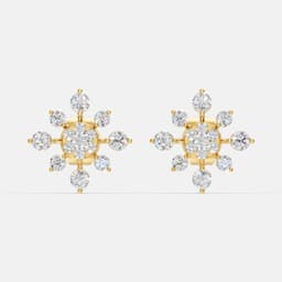 Snowflake Diamond Studs - View 1