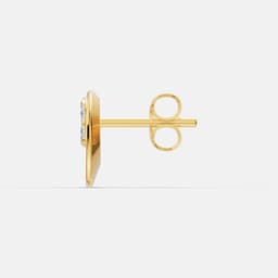 Circle Dot Diamond Studs - View 4