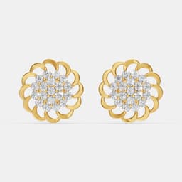 Aurelis Swirl Diamond Studs - View 1