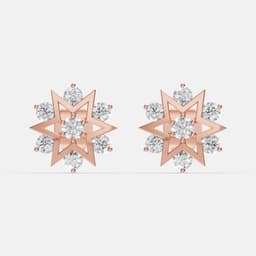 Noctra Eight-Point Diamond Studs - View 1