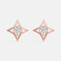 Star Solitaire Diamond Studs - View 1