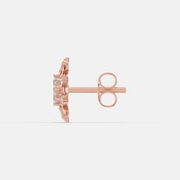 Grand Floral Diamond Studs - View 4