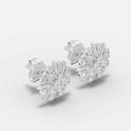 Grand Floral Diamond Studs - View 2