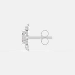 Grand Floral Diamond Studs - View 4