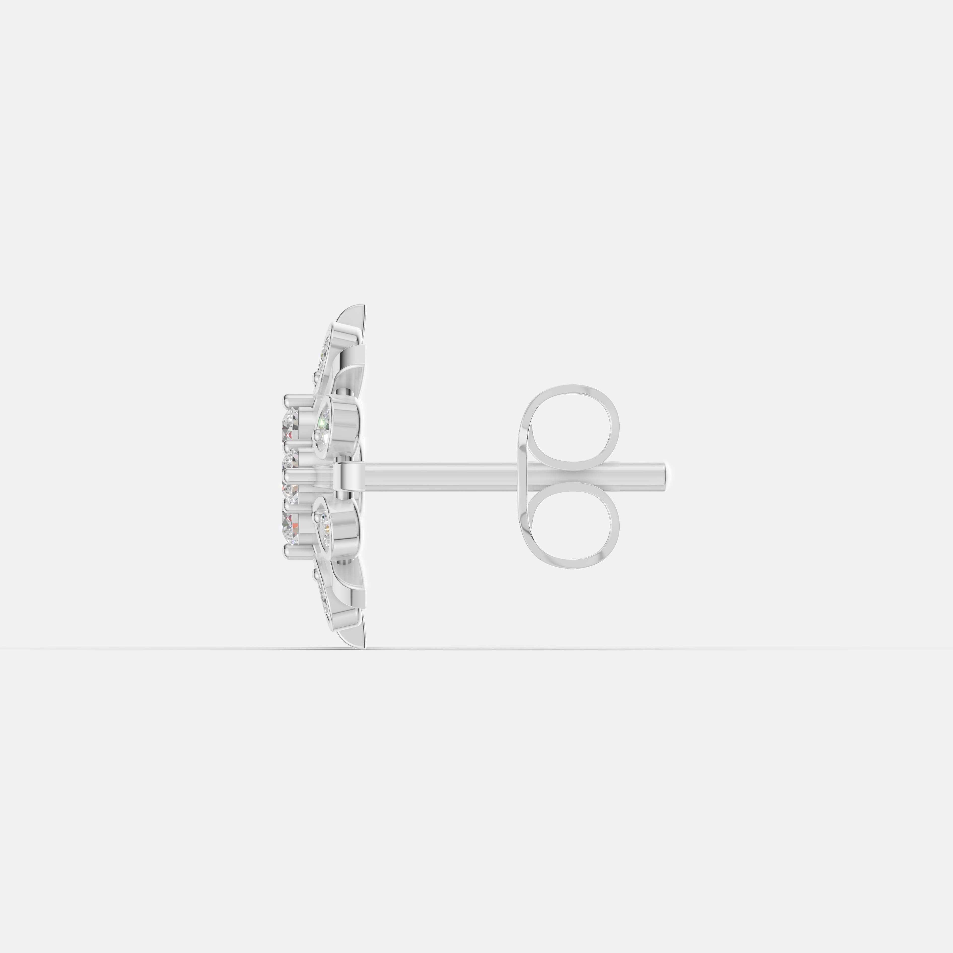 Grand Floral Diamond Studs - 4