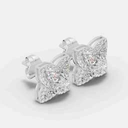 Floral Diamond Earrings - View 2