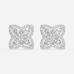 Floral Diamond Earrings - View 1