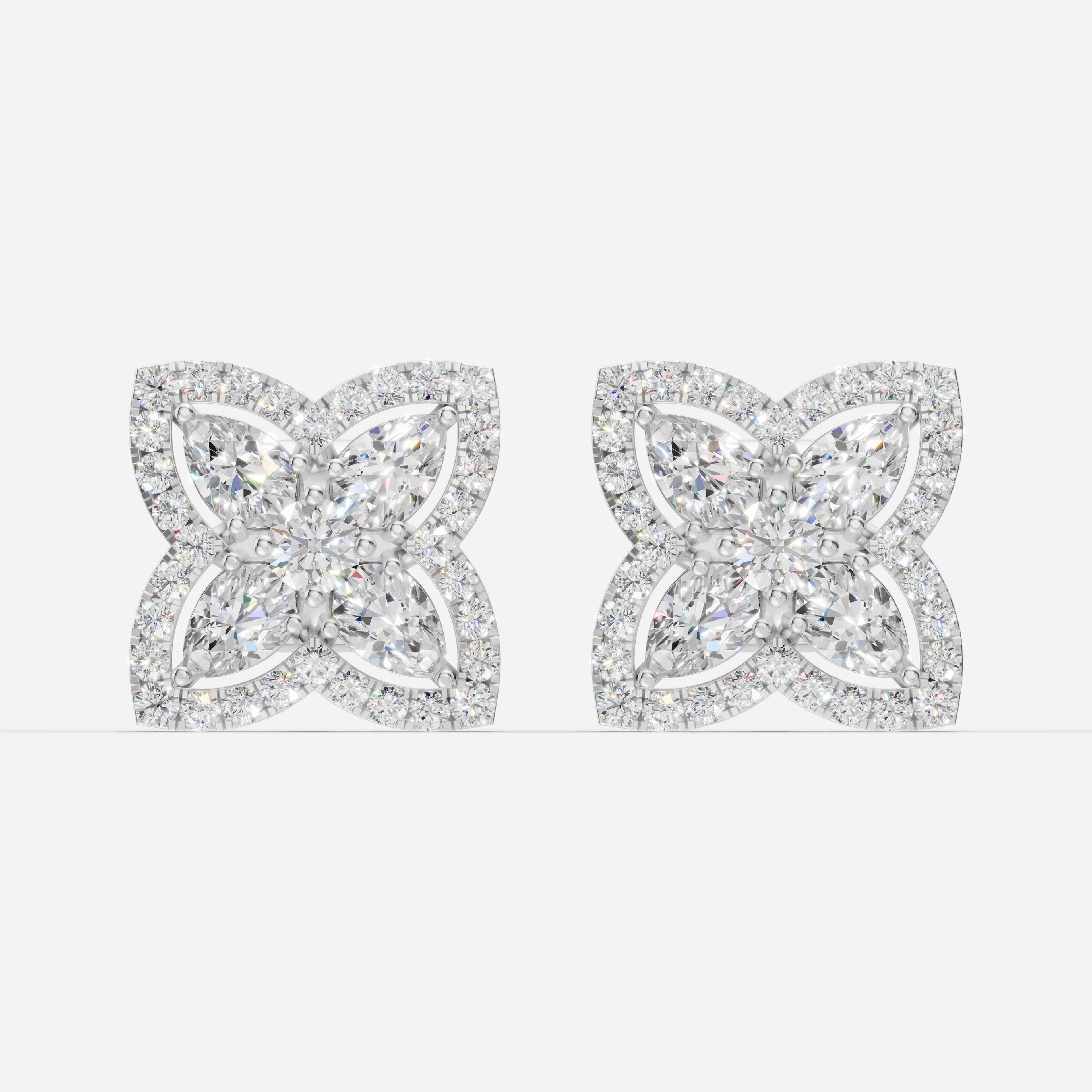 Floral Diamond Earrings