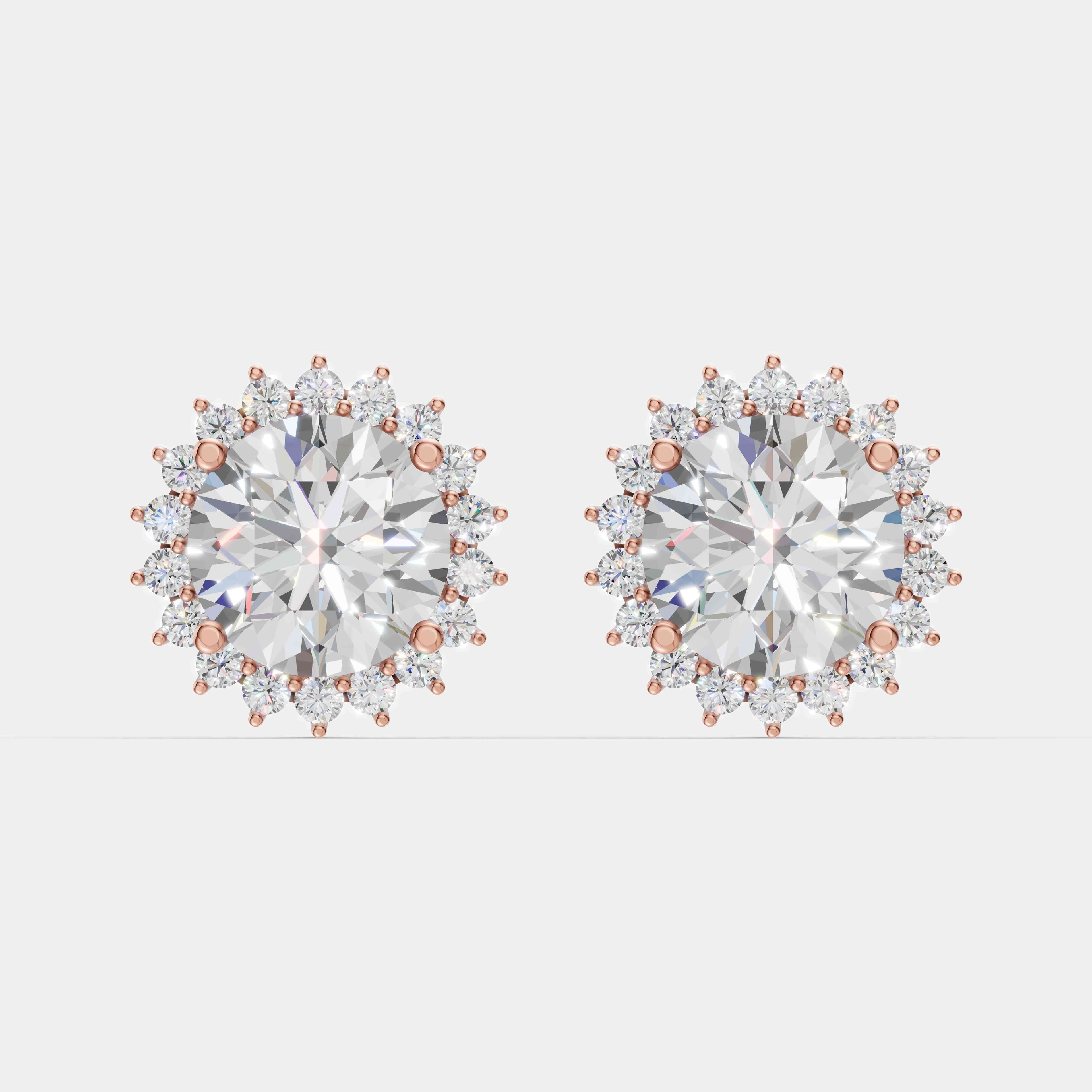 Sunburst Diamond Studs - 1
