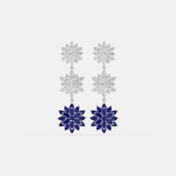 Diamond Rosette Earrings - View 1