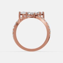 Twin Leaf Diamond Ring - View 2