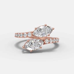 Twin Leaf Diamond Ring - View 5