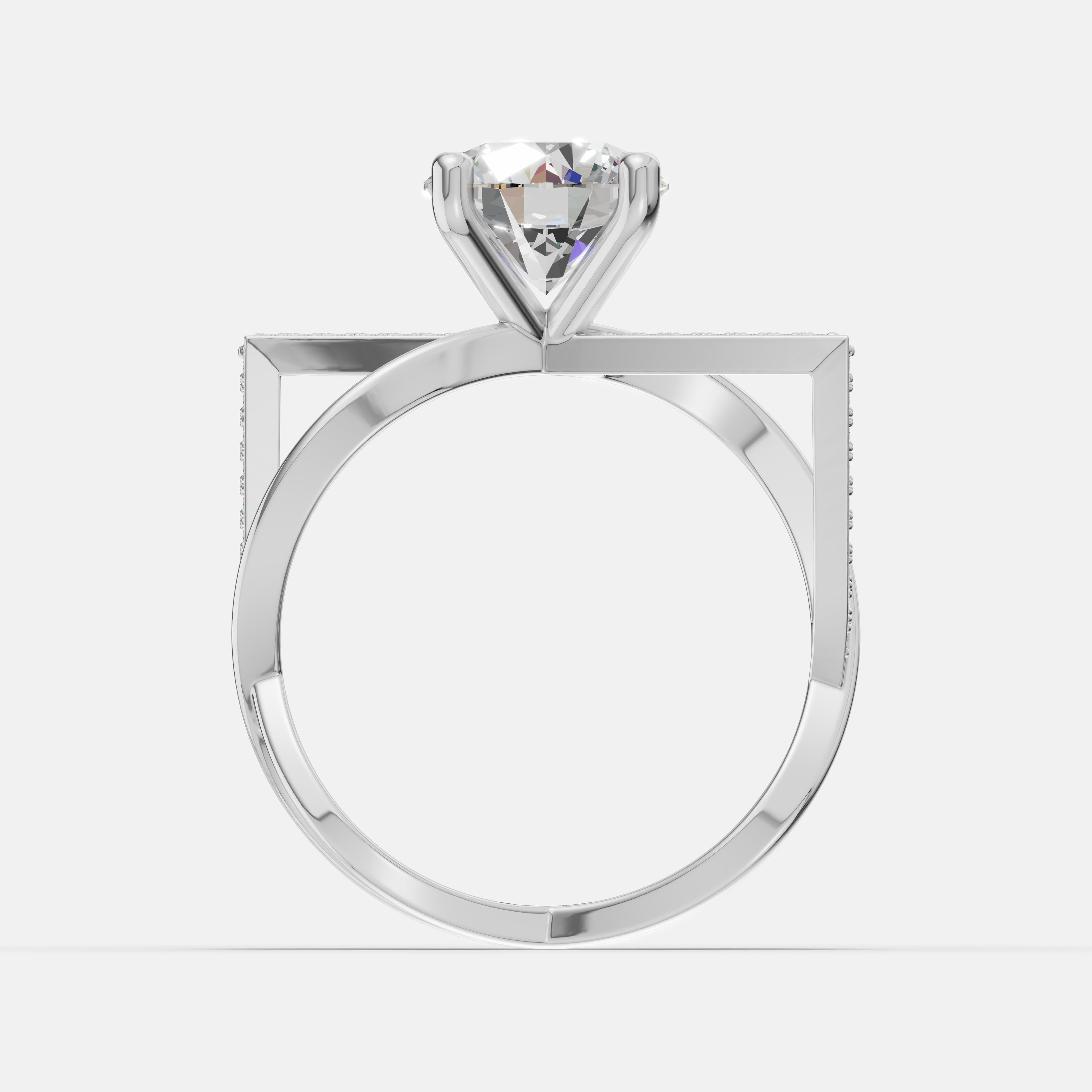 Infinity Cross Diamond Ring - 1