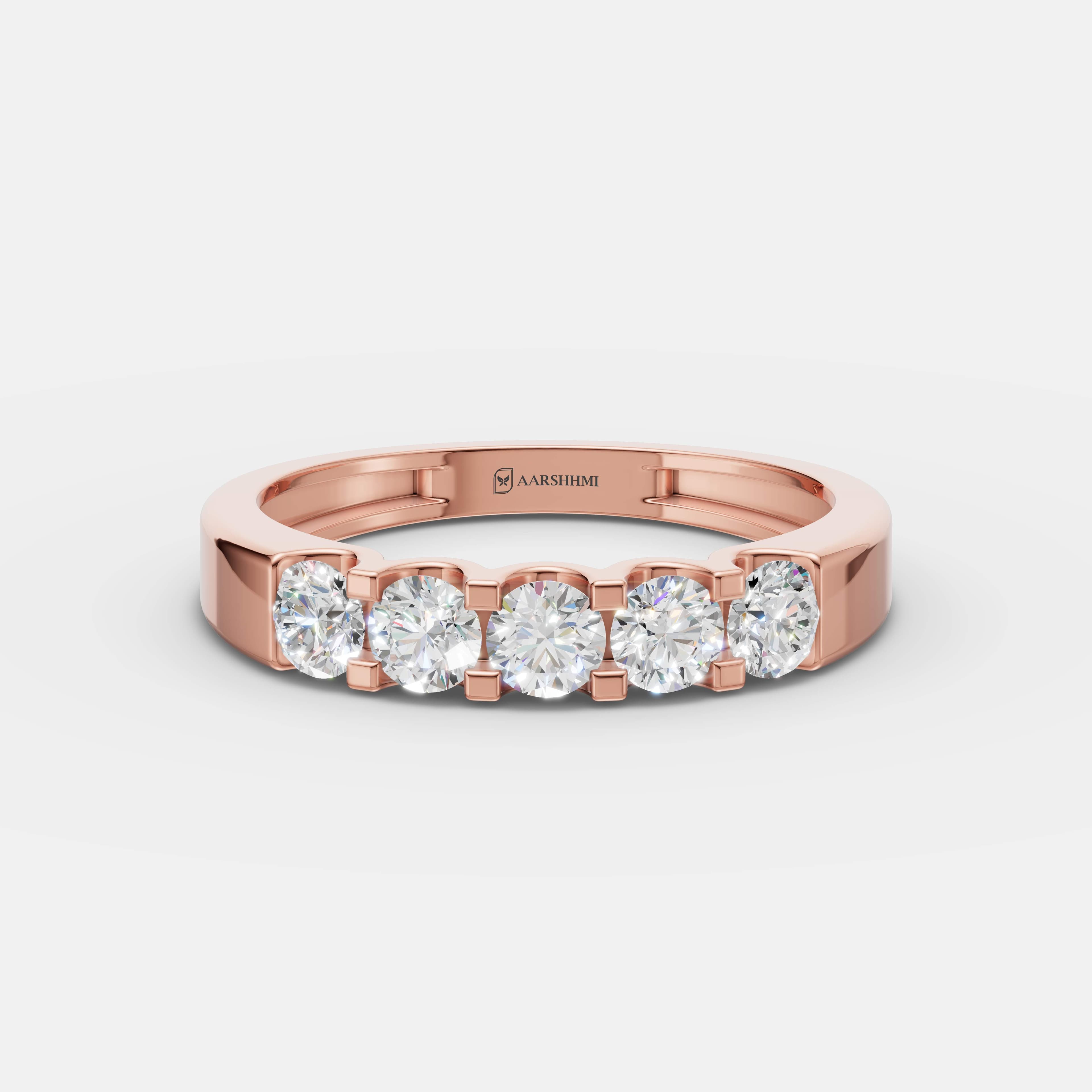 Eterna Glow Five Stone Diamond Ring - 5