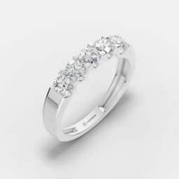 Eterna Glow Five Stone Diamond Ring - View 3