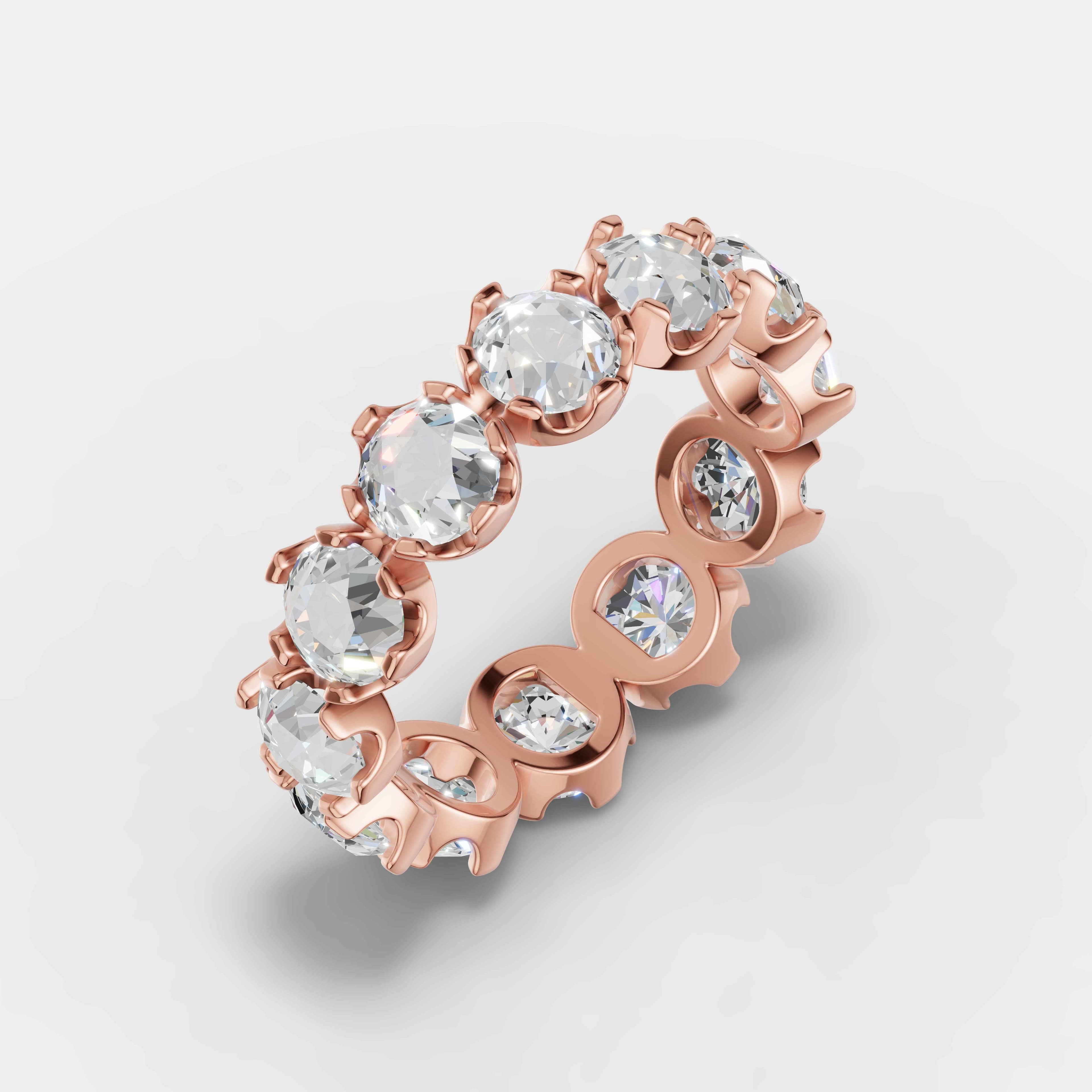 Vintage Rose Diamond Band - 3