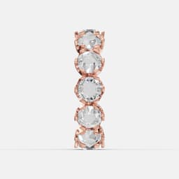 Vintage Rose Diamond Band - View 5
