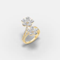 Newglow Swirl Cluster Diamond Ring - View 2