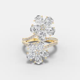 Newglow Swirl Cluster Diamond Ring - View 1