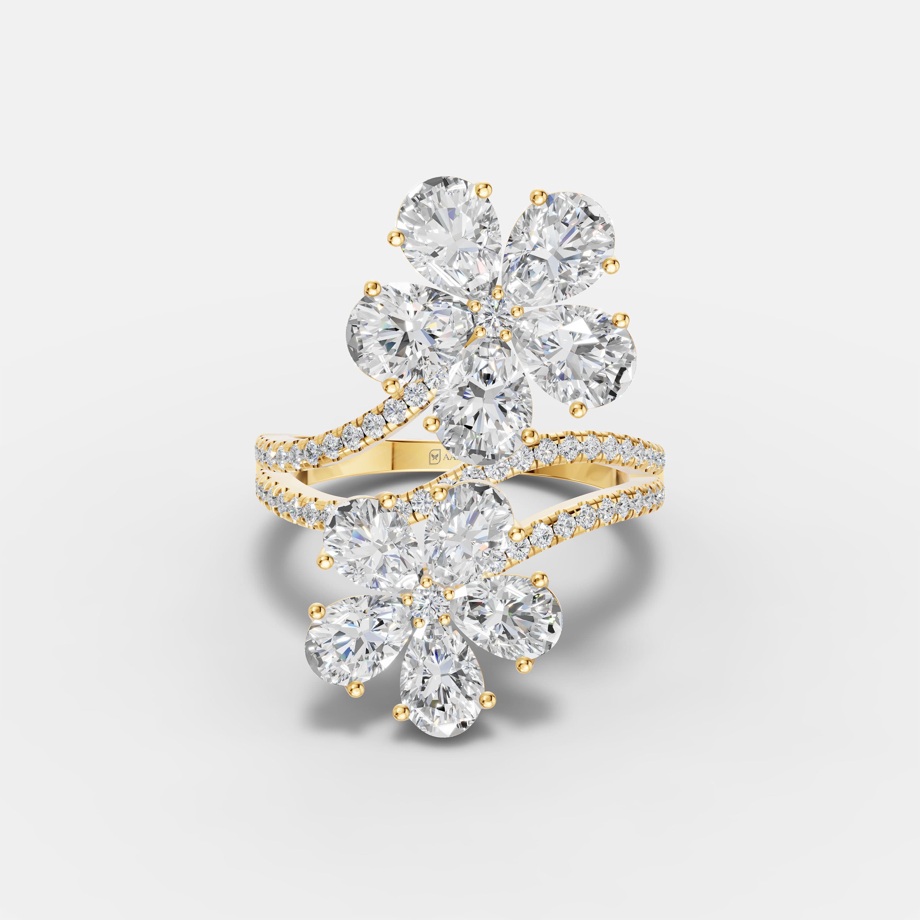 Newglow Swirl Cluster Diamond Ring