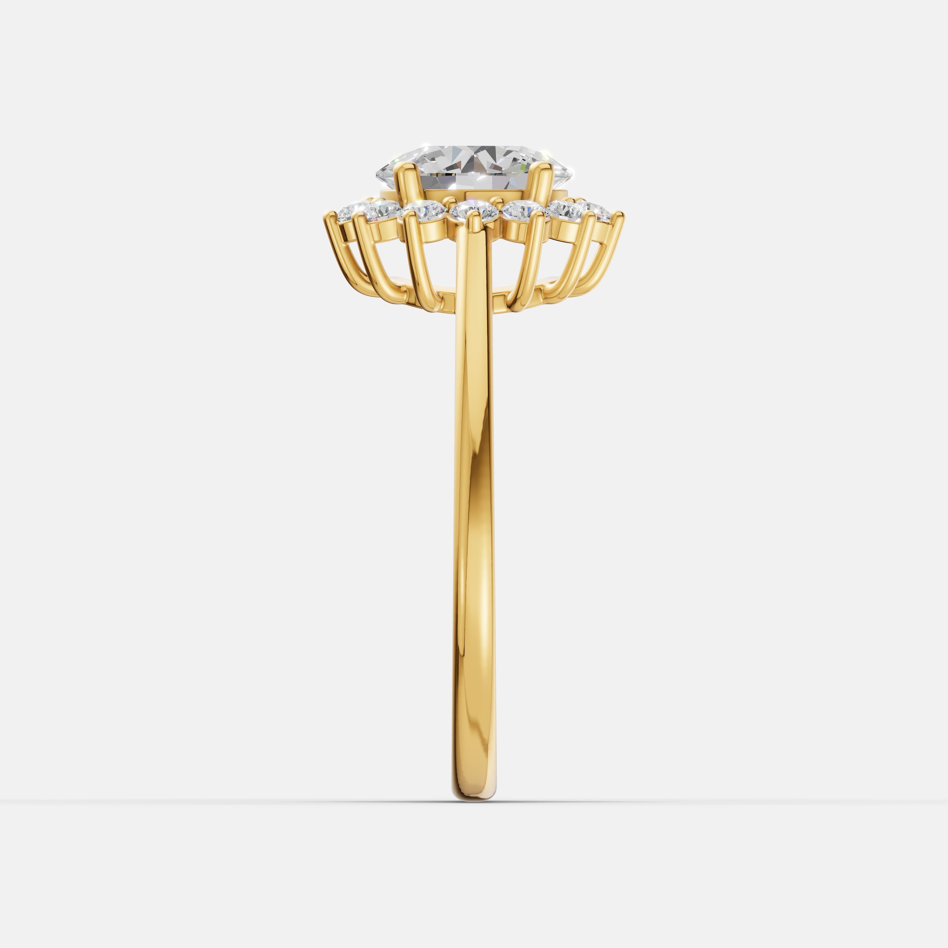 Sunburst Diamond Ring - 3