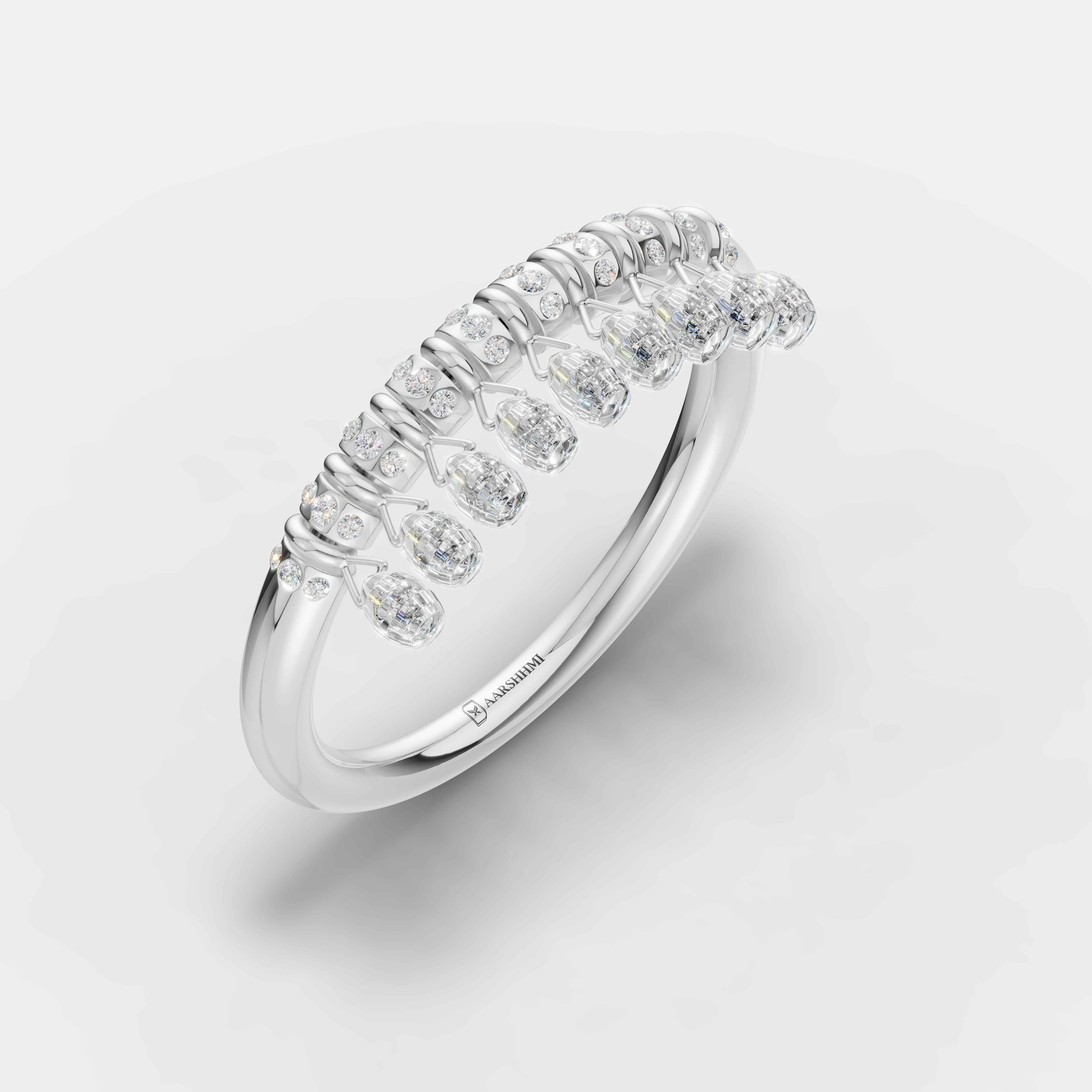 Celeste Drizzle Diamond Charm Ring