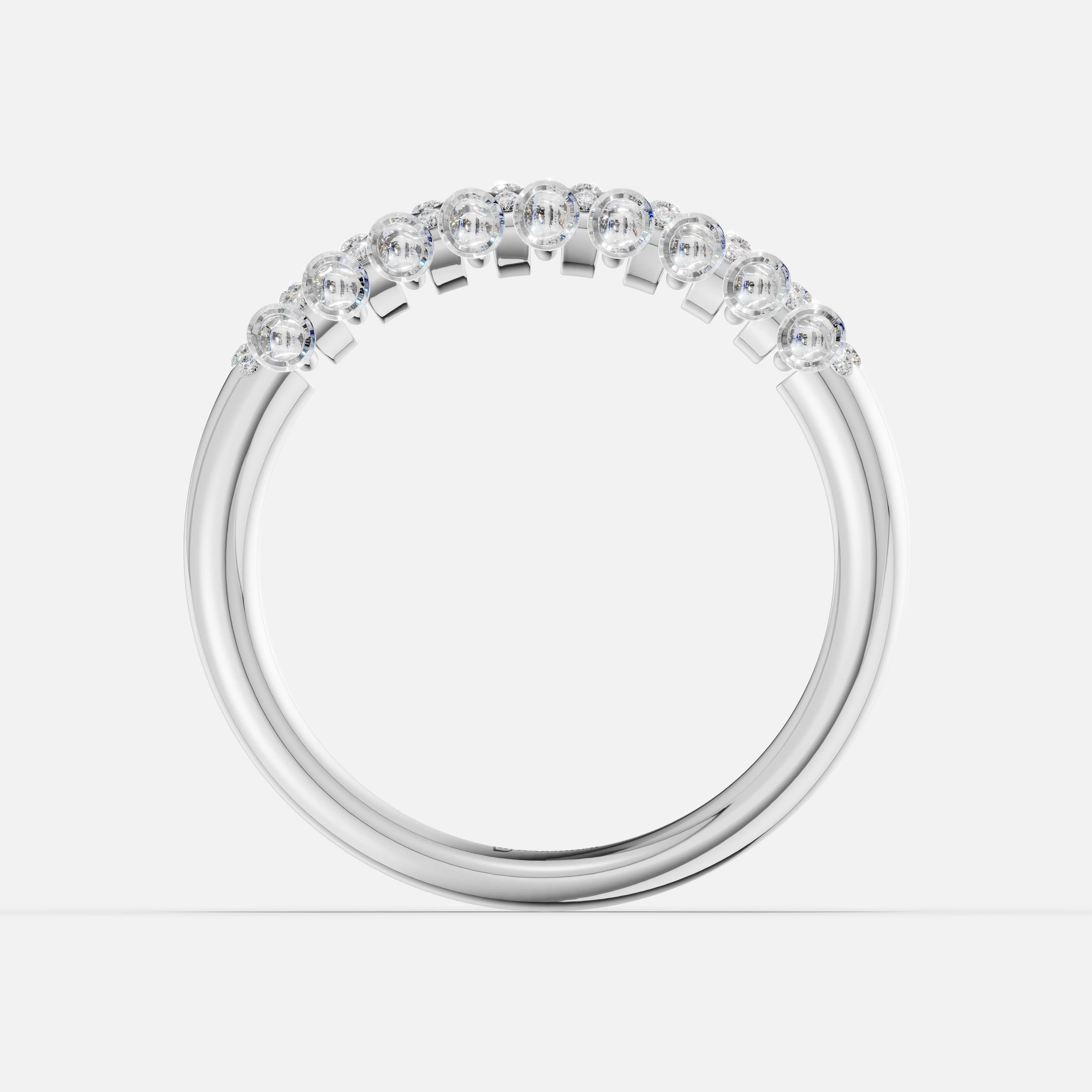 Celeste Drizzle Diamond Charm Ring - 4