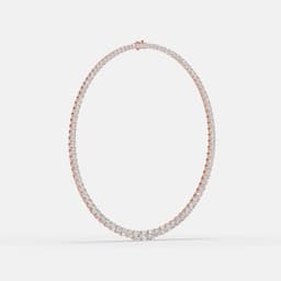 Wideform Tennis Diamond Necklace - View 2