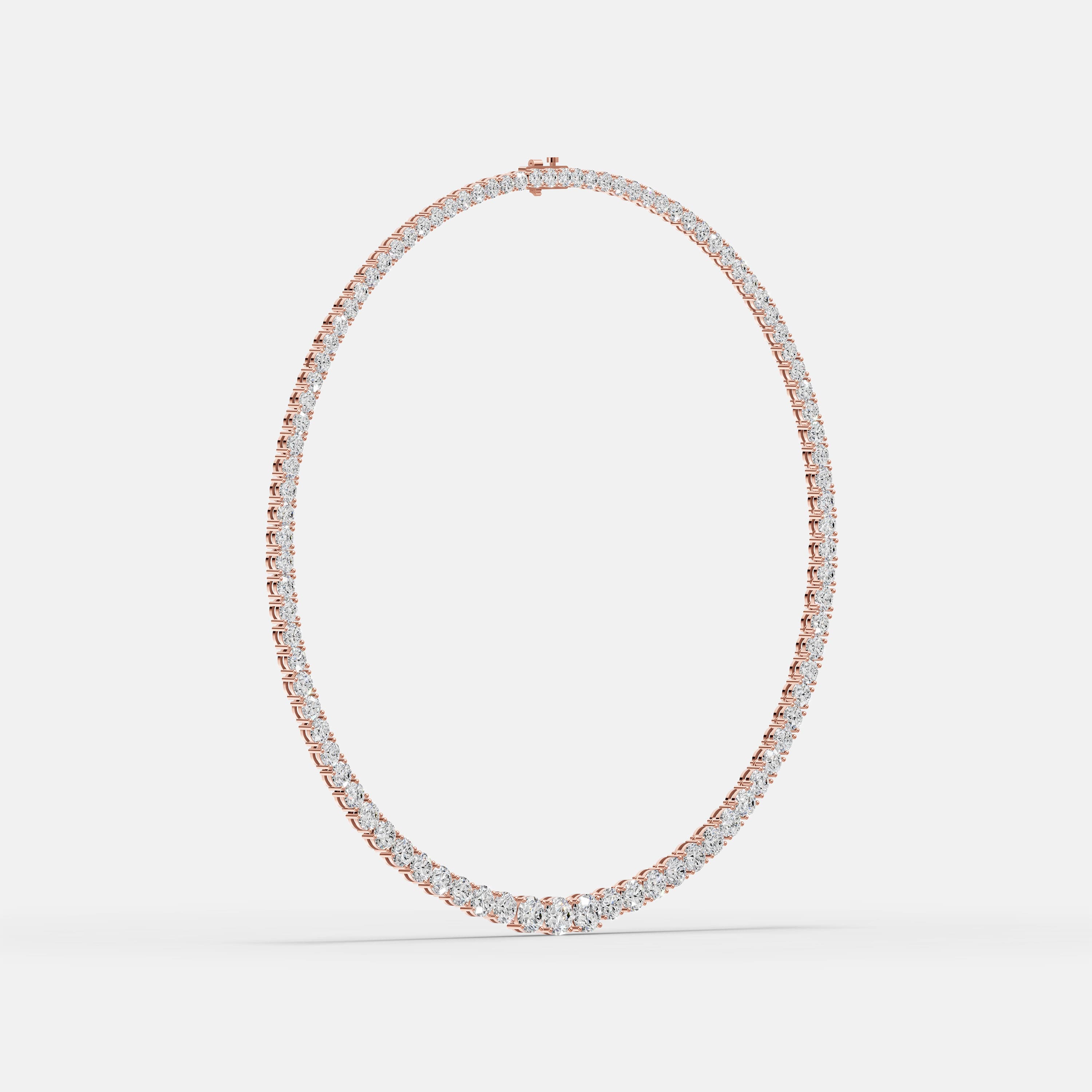 Wideform Tennis Diamond Necklace - 2