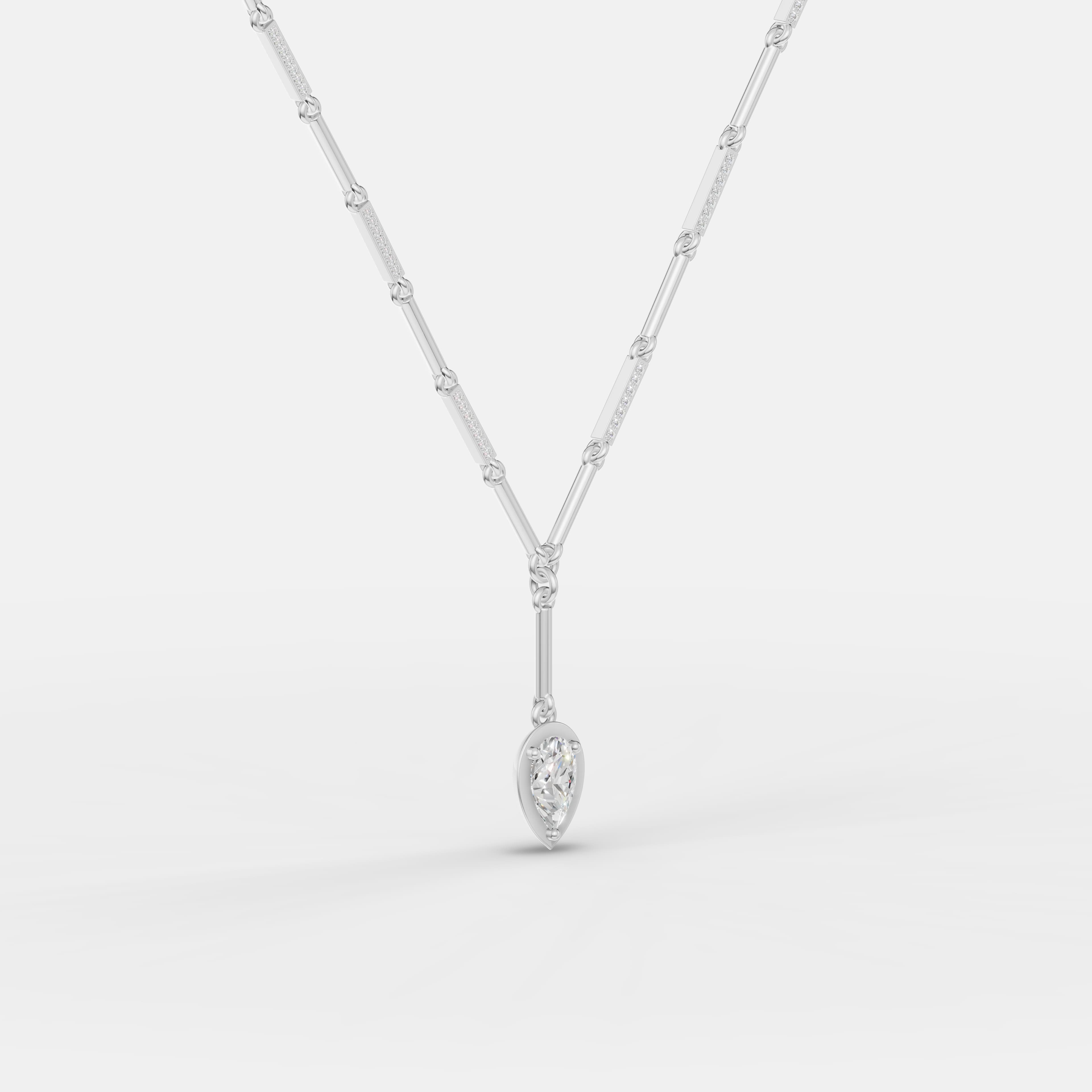 Pear Drop Diamond Necklace - 2
