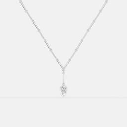 Pear Drop Diamond Necklace - View 1