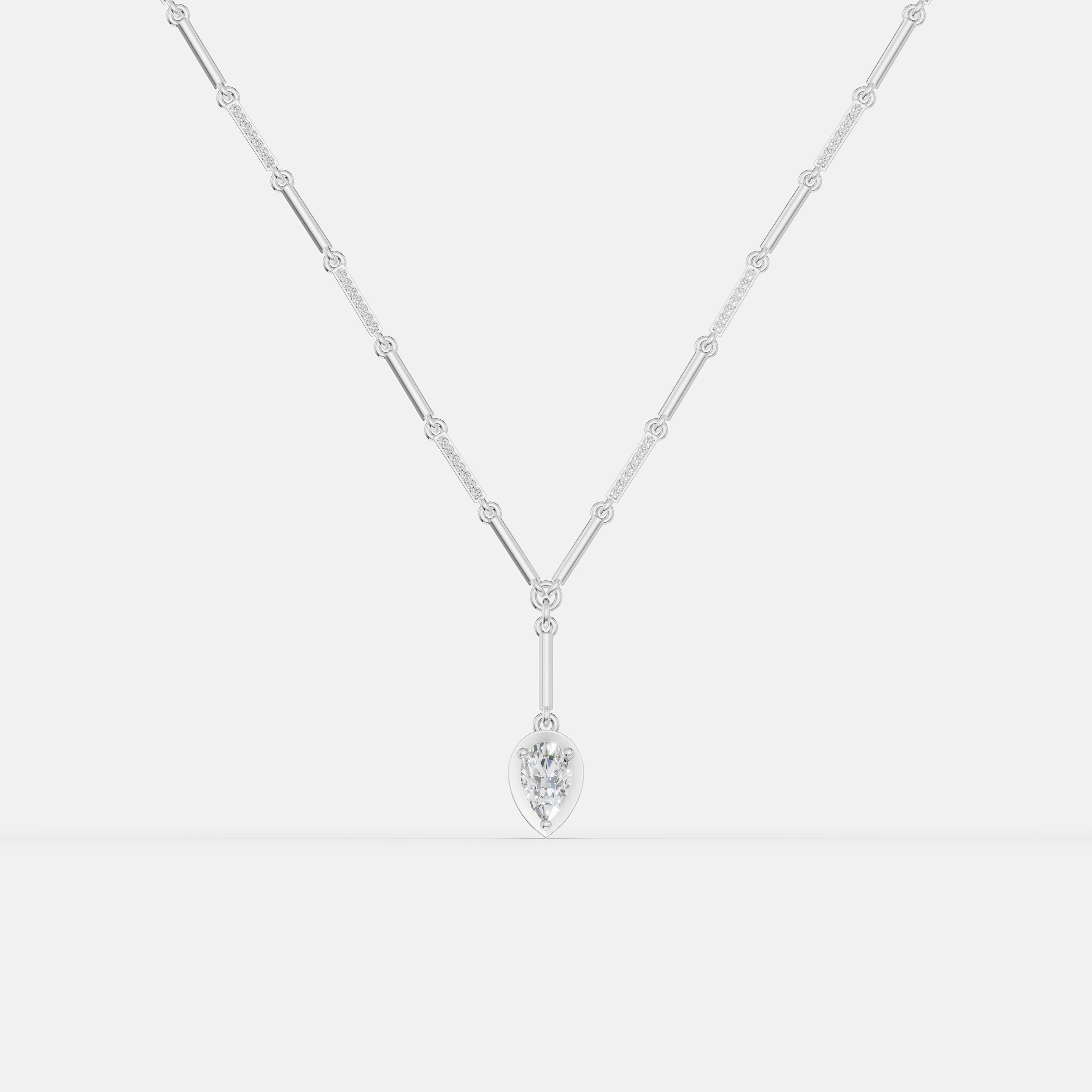 Pear Drop Diamond Necklace - 1