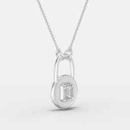 Padlock Diamond Necklace - View 2