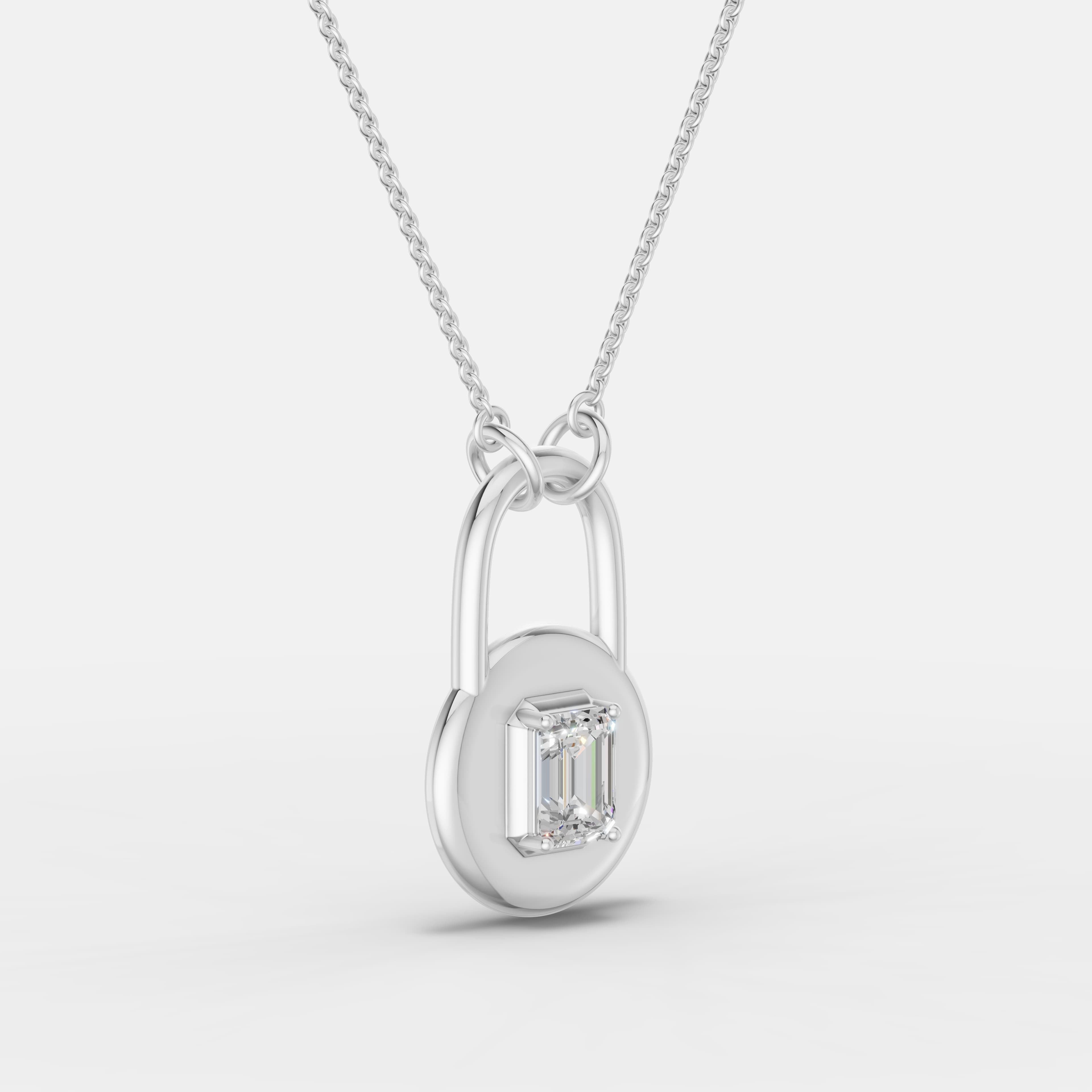 Padlock Diamond Necklace - 2